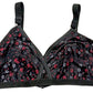 Printed Bra Brief Blouse Brazier Brassie - Comfortable Daily Innerwear Set (Size 32) Pack Of 4 Women Ladies Girls Classy Multi Colour Jersey